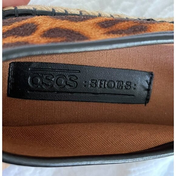 ASOS Wide Fit Julee Flatform Espadrilles in Leopard Print Women's Sz 6W NWOT - Picture 6 of 9